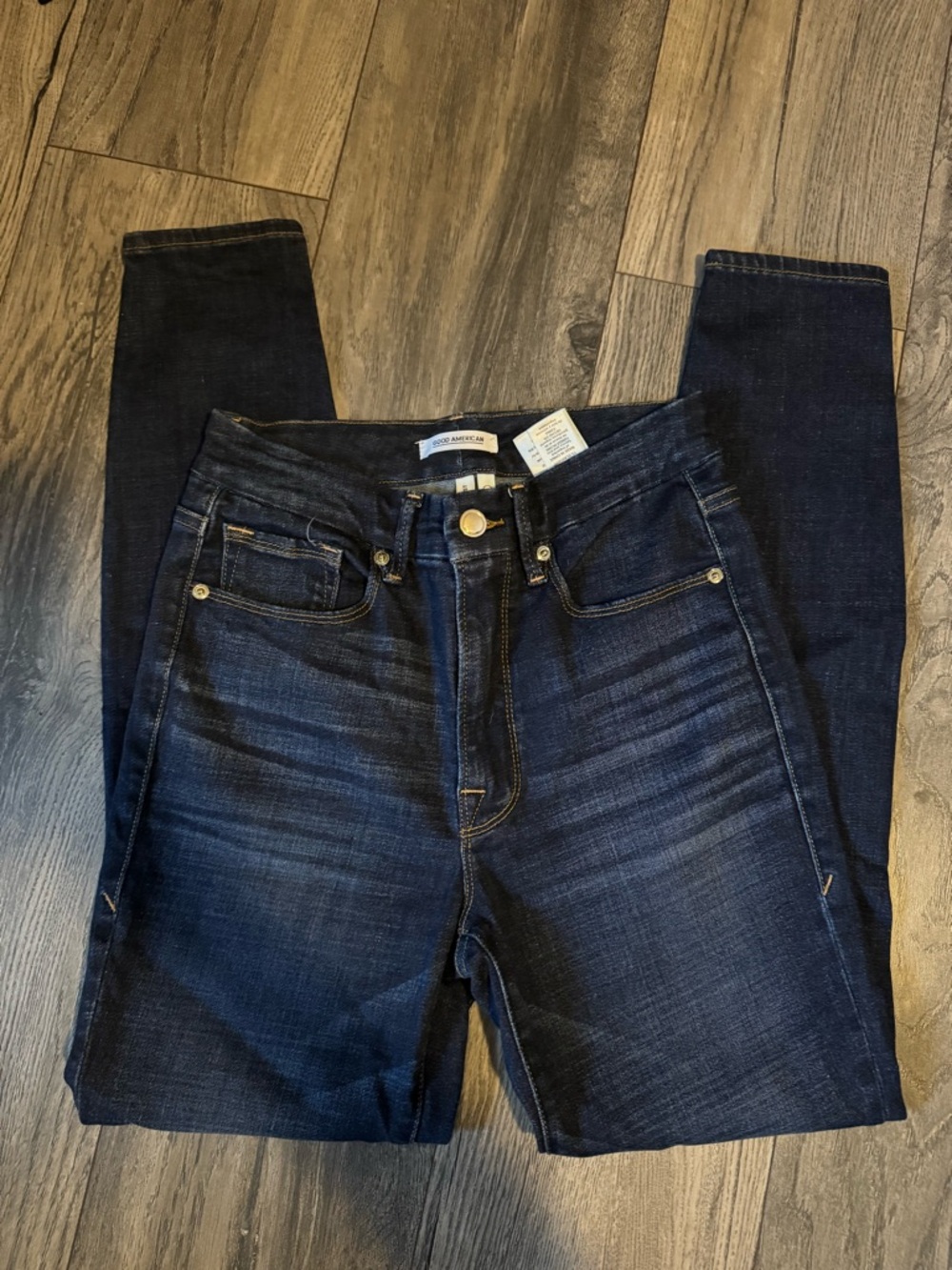 Good American Dark Indigo High-Rise Skinny Jeans